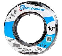 Electraline 10921 Couronne de Cable H03 VVH2-F 2X0,75 10M Noir