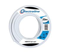 Electraline 11425 Couronne de Cable H05 VV-F 2X1 20M Blanc