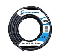 Electraline 11761 Couronne de Cable H05 VV-F 3G1,5 10M Noir