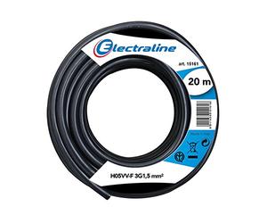 Electraline 11765 Couronne de Cable H05VV-F 3G1,5 20M Noir