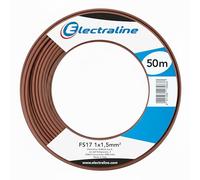 Electraline 13083 Câble unipolaire FS17, Section 1 x 1,5 mm², marron, 50M