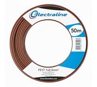 Electraline 13153 Câble unipolaire FS17, Section 1 x 2,5 mm², marron, 50M