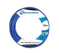 Electraline 13161 FS17 Câble unipolaire 10 m 1 section 2,5 mm² Convient pour câbles de câbles circuits électriques élévateurs supports de charge