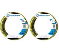 Electraline 13171 Câble Unipolaire FS17, Section 1 x 2.5 mm², Jaune/Vert, 10 m (Lot de 2)