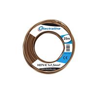 Electraline 15082 Couronne de Cable N07 V-K 1X1,5 25ME Marron