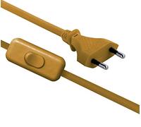 Electraline 1545-0 Extension avec Interrupteur Longueur 1,5 m 230 V 10A Section Cable HP 2 X 0,75 Or