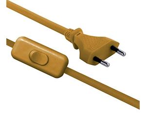 Electraline 1545-0 Extension avec Interrupteur Longueur 1,5 m 230 V 10A Section Cable HP 2 X 0,75 Or