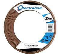 Electraline 16013 Câble bobine FS18 3G2,5 20 m Marron