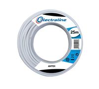 Electraline 18012 Couronne de Cable TV (ANTEX 21) 25M Blanc