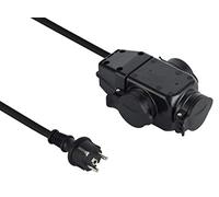 Electraline 208481 Rallonge Professionnel Triplite | Multiprise 3 prises | avec capuchon | 1m Câble H07Rn-F 3G1.5mm²