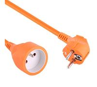 Electraline 20857047F Rallonge Prolongateur Jardín Câble 20 mt avec clapet - section 3G1,5 mm² - Orange