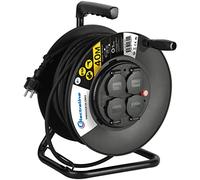 Electraline 20868125D Rallonge Prolongateur électrique IP44 Profesionnelle 40 m avec enrouleur Noir - Section 3G1,5 mm²