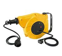 Electraline 209000011 Enrouleur automatique mural disjoncteur thermique câble 3G1mm² 16 A 13+2 m Jaune/Noir