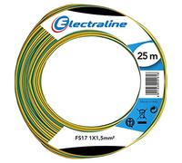 Electraline 21198 Câble écheveau FS17 1 x 1,5 m 25 Jaune/Vert
