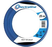 Electraline 21201 Câble écheveau FS17 1 x 1,5 m 25 Bleu
