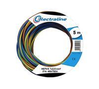 Electraline - 25148 - Bobine de Câble-K section, H07V-K 450/750V 1x2,5mm; 5 m Couleur : Marron/Bleu/Vert/Jaune