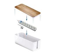 Electraline 300177 Boîte Organisateur Câbles avec multiprise 6 places polyvalents schuko + 10/16 A - Câble 1,5 m