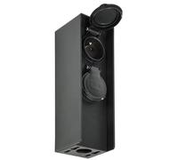 Electraline 300191 Borne Jardin cablable, 2 Prises 2P+T IP44, accès electrictrique Pratique Exterieur, Bloc Multiprise Outdoor pour Jardin 2 Prises