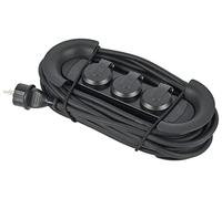 Electraline 30925 Bloc Multiprises Étanche Professionnel Outdoor avec Rallonge électrique 10M, 3 Prises 16A, Câble 10M H05RR-F 3G1.5, IP44 IK09 ultra-robustes, idéal pour chantiers, garages et jardins