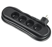 Electraline 32057 Bloc Multiprises 4 Prises Françaises avec Enrouleur Prises 16A, Câble 3 M, H05VV-F 3G1.5 mm², Fiche plate