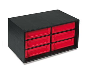 Electraline 346002 Casier 6 tiroirs 218x167x140 mm - Coloris aléatoire
