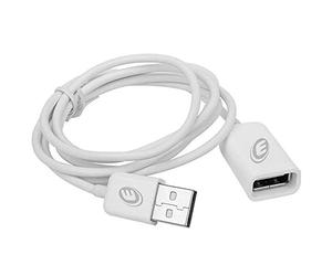 Electraline 500330 Câble d'extension USB 2.0 Type A mâle vers USB Type A Femelle, 2 Metre, Apple Motif, Blanc
