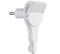Electraline 520200 Fiche male 2P 6A extra plate Blanche