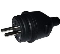 Electraline Fiche mâle 531075 2P+T 10/16A 250V caoutchouc Gris