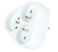 Electraline 531186 Adapteur Fiche Multiprise Triplite | 3 Prise 16A, Blanc
