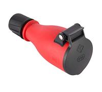 Electraline 55083 Prise professionnelle Schuko, protection IP54, avec bouchon à ressort automatique pour permettre une utilisation à la main libre