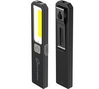 Electraline 58048 Lampe de poche LED, 200+100lm, 5700K, en Aluminium, Aimant, Batterie 450mAh