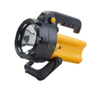 Electraline 58054 - Lampe torche rechargeable, portable, 2 poignée ergonomique confortable, ampoule LED 3 W, 150 LM, jaune/noir
