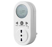 Electraline 58106 Minuterie programmateur numérique avec intervalle Programmation, Blanc