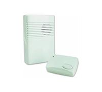 Electraline 59202 Carillon + Sonette sans Fils portée 50 mètres, Blanche, Blanc