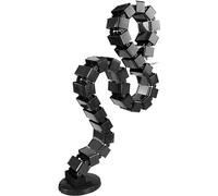 Electraline 59231 Conduit de câbles, Organisateur de câbles de bureau avec support de montage, 1,2 mètre de long, gaine de câble pour trier et organiser les câbles, base métallique lestée