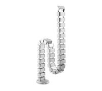 Electraline 59234 Conduit de câbles, Organisateur de câbles de bureau avec support de montage, 1,2 mètre de long, gaine de câble pour trier et organiser les câbles, base métallique lestée