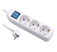 Electraline 59660 Bloc multiprise 3 prises avec interrupteur, câble 1,5 m