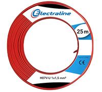 Electraline Câble d'installation H07V-U 1x1,5 mm² Rouge 25 m