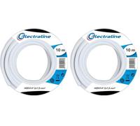 Electraline 60107035J Couronne de câble H05VV-F pour rallonge 10 m Section 2x1,5 mm² (Lot de 2)