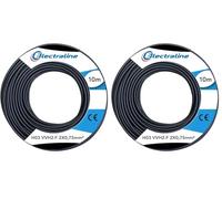 Electraline 60113025D Couronne de Câble H03 Vvh2-F 2X0, 75 10M, Noir (Lot de 2)