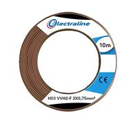 Electraline 60113025H Couronne de Câble H03 VVH2-F 2X0,75 10M, Marron