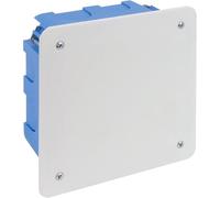 Electraline 60390 Boîte de jonction encastrée pour plaques de plâtre IP40 (105x105x50mm) avec couvercle et vis