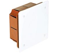 Electraline 60407 Boîte de Dérivation Encastrable, Taille 92x92x45 mm, IP44, Rouge/Blanc