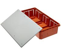 Electraline 60413 Boîte de dérivation encastrer maçonnerie, Blanc / orange