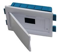 Electraline 60467 Coffret encastrable avec porte blanche, en technopolymère isolant autoextinguible avec porte en polycarbonate, 4 modules, 160 x 170 x 75 mm, IP40