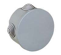 Electraline 60551, Boite dérivation ronde avec Embouts A Gradins, Diamètre 80 mm, IP44, Gris
