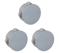 Electraline 60551, Boite dérivation ronde avec Embouts A Gradins, Diamètre 80 mm, IP44, Gris (Lot de 3)
