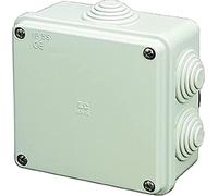 Electraline 60553, Boite dérivation carré avec Embouts A Gradins, Taille 100x100, IP55, Gris
