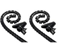 Electraline 62042 Gaine Cache câble Noir 1,8 m, 25 diametre (Lot de 2)