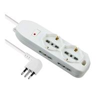 Electraline 62047 multiprise avec réducteur, blanc